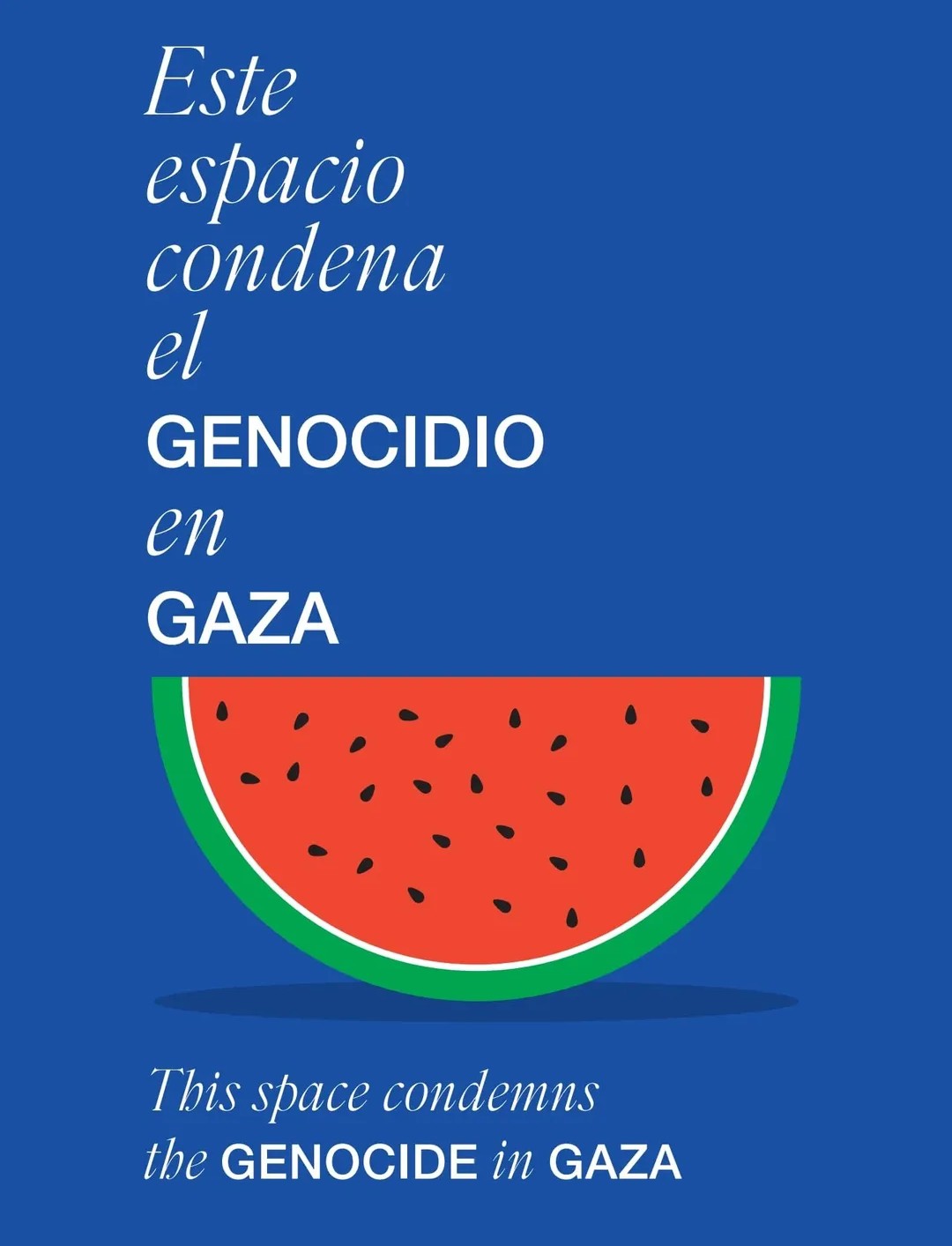 Este espacio condena el genocidio en Gaza